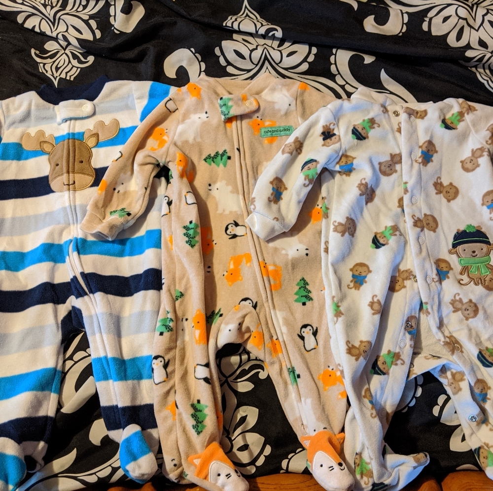 Child of mine fleece sleepwear 0-3 months new